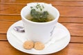 Herbal Tea Bag in cup Royalty Free Stock Photo
