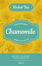 Herbal tea of chamomile, organic and natural drink