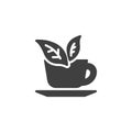 Herbal tea cup vector icon Royalty Free Stock Photo