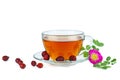 Herbal tea, dried hips berries and dog-rose flower