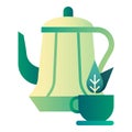 Herbal tea gradient illustration