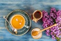 Herbal tea, honey for lunch Royalty Free Stock Photo