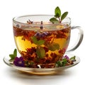 herbal tea isolated white background Royalty Free Stock Photo