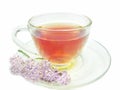 Herbal tea with medical flowers