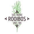 Herbal tea plant, African rooibos branch, isolated icon with lettering