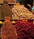Herbal teas in Istanbul Spaice Market. Royalty Free Stock Photo