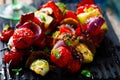 Herbed Grilled vegetables skewers