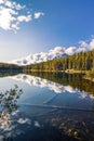 Herbert Lake Mountain Reflections Royalty Free Stock Photo