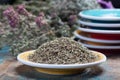 Herbes de Provence, mixture of dried herbs considered typical of Royalty Free Stock Photo