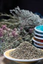 Herbes de Provence, mixture of dried herbs considered typical of Royalty Free Stock Photo