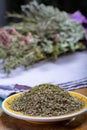 Herbes de Provence, mixture of dried herbs considered typical of Royalty Free Stock Photo
