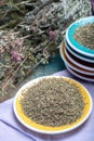 Herbes de Provence, mixture of dried herbs considered typical of Royalty Free Stock Photo