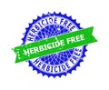 HERBICIDE FREE Bicolor Rosette Distress Stamp Seal