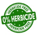 Herbicide free sign or stamp