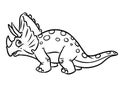 Herbivorous dinosaur Jurassic period coloring pages Royalty Free Stock Photo