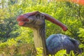 Herbivorous dinosaur - parssaurolophus Royalty Free Stock Photo