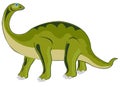 Herbivorous dinosaur on white background is insulated