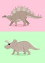 herbivorous type dinosaur vector illustration