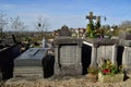 Herblay sur Seine; France - february 21 2021 : cemetery