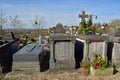 Herblay sur Seine; France - february 21 2021 : cemetery