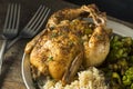 Herby Baked Cornish Game Hens Royalty Free Stock Photo