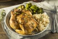 Herby Baked Cornish Game Hens Royalty Free Stock Photo