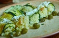 Herby Couscous Stuffed zucchinit Rolls