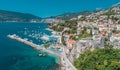 Herceg Novi, Montenegro aerial view on city Royalty Free Stock Photo