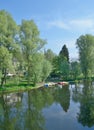 Herchen,Sieg River,North Rhine Westfalia,Germany Royalty Free Stock Photo