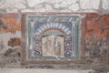 Herculaneum, Italy. Neptune and Salacia, wall mosaic in House 22, in ruins of Herculaneum / Ercolano near Naples, Italy.