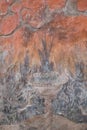 Herculaneum, Italy. Wall painting in ruins of Herculaneum / Ercolano near Naples, Italy.