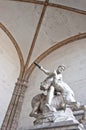 Hercules beating the centaur Nessus statue in Florence, Italy