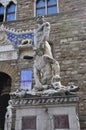 Hercules and Cacus Monument from della Signoria Square of Florence Metropolitan City. Italy Royalty Free Stock Photo