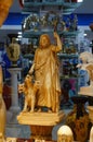 Hercules and Cerberus statue at souvenirs shop, Athens,Greece.