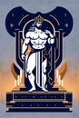 Hercules drawing in ancient Greek style Royalty Free Stock Photo