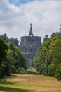 Hercules monument of Wilhelmshoehe Mountainpark at Kassel on Germany Royalty Free Stock Photo