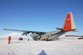 Hercules ski plane in Antarctica