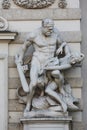 Hercules statue at the Royal Palace Hofburg in Vienna Royalty Free Stock Photo