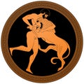 Hercules wrestling the Nemean Lion Royalty Free Stock Photo