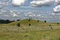 Herd of clouds on the sky mysterious mound Royalty Free Stock Photo