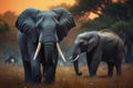 A herd of elephants. Royalty Free Stock Photo