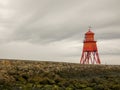 Herd Groyne Lighthouse in South Shields Royalty Free Stock Photo