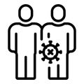 Herd immunity icon outline vector. People community