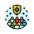 herd immunity immunization color icon vector illustration Royalty Free Stock Photo