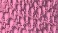 Herd of pink elephants on a pink background. Top view. Creative conceptual monochrome illustration. 3D rendering
