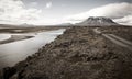 Herdubreid Mountain in Iceland Royalty Free Stock Photo