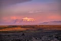 Herdubreid volcano in Iceland on a late summer evening