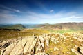 Herdwick sheep grazing high above Wast Water Royalty Free Stock Photo