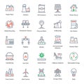 Power Plant Flat Icons Pack