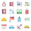 Pack of Travel Flat Icons